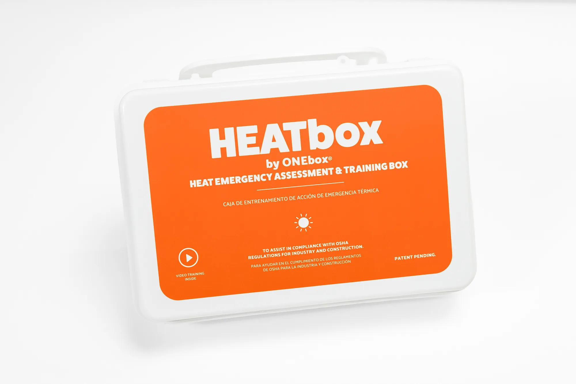 HEATbox heat emergency assessment and training box, front view